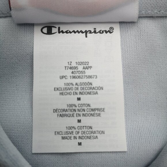 Champion Ladies Size Medium Light Blue Straight Fit Crop Hoodie - Picture 5 of 12